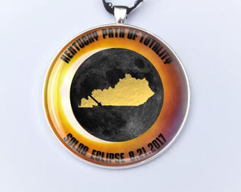 Kentucky Path of Totality Total Solar Eclipse 2017 Ornament - 2" Kentucky Total Solar Eclipse- Car Rear View Mirror Ornament