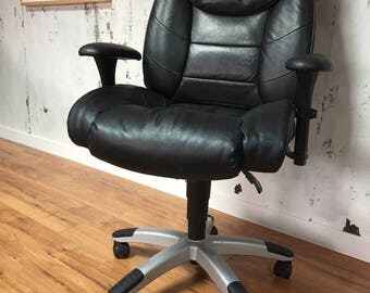 leather office chair | etsy leather office chair | etsy