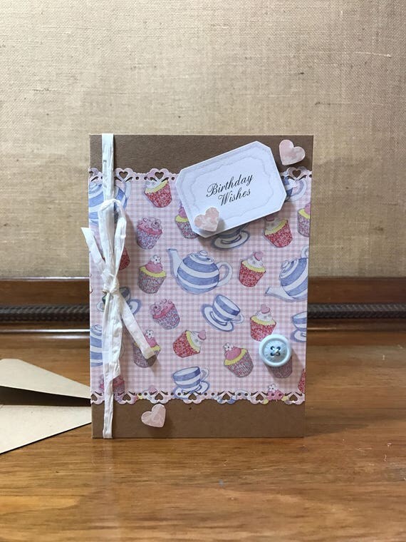 Handmade Card | Pretty Cards | Girly Birthday Cards | Girls Thank You Cards | Graduation Cards | Bird Detail Cards | Cake Print Cards