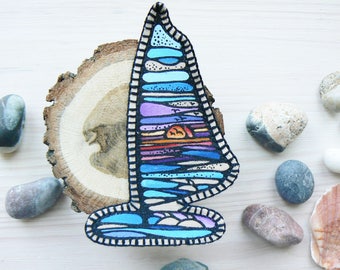 Surfing patches iron on Adventure patch Marine patches Wave patch Windsurfing Ocean patch California Patch Back patch Travel patch Sew on