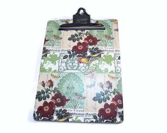 Floral Decorative Clipboard, Office Organization, Floral, Rose, Peony, Dorm Decor, Office Decor, Teacher Gift, Nurse Gift, Memo Holder, List