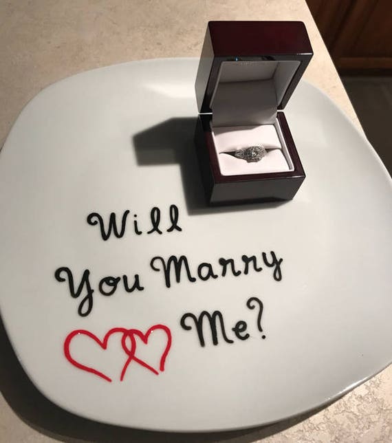 Will You Marry Me Marriage Proposal Plate Marriage Proposal