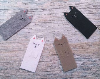 New colors - Know-it-all cat bookmark book accessory