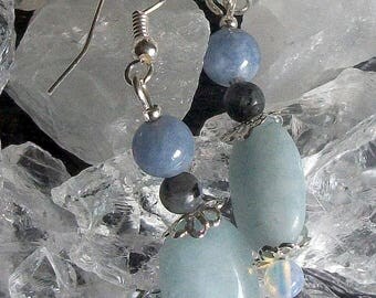 Aquamarine (gemstone) 925 Sterling Silver earrings