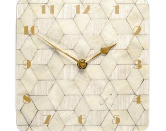 Ivory Wall Clock Art Deco style Birthday Gift Her Melamine Wall Clock Retro Clock Ivory Clock Hollywood Regency E Inder Designs Christmas