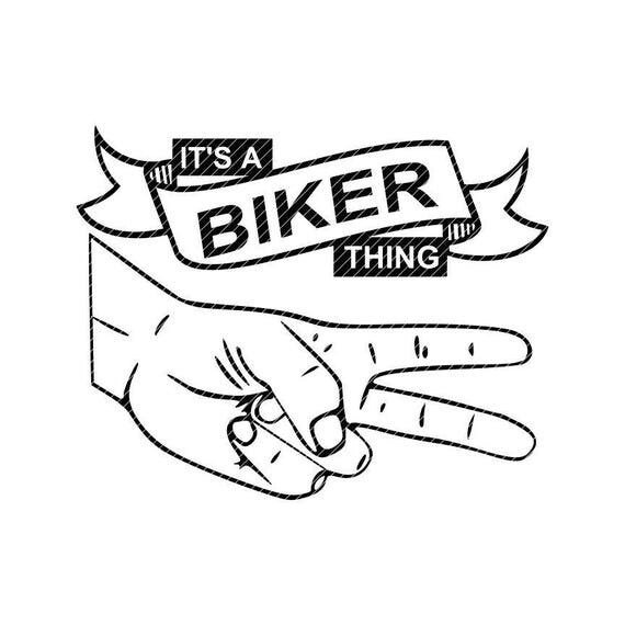 Download It's a biker thing peace wave Motorcycle biker SVG clipart