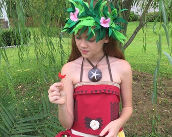 Moana crown, luau crown, Moana headpiece, Moana costume, moana outfit, Disney moana, flower crown, luau crown, aloha crown