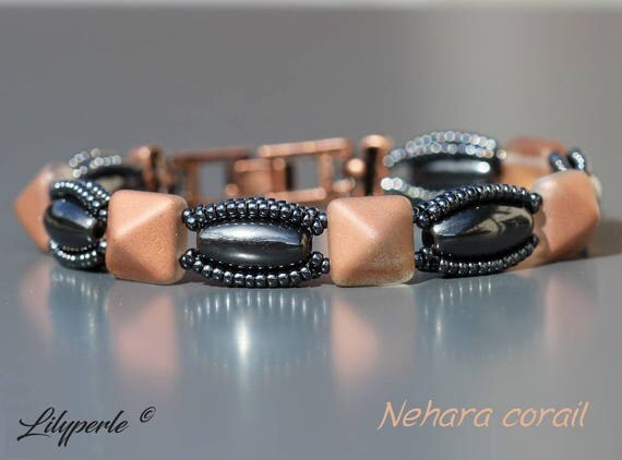 Bracelet Shamballa Ajustable - Cordon Noir Avec Perles Facettes Verte Et Hématite