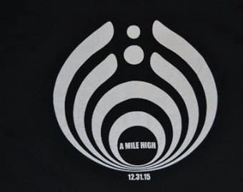 Bassnectar two-sided screen printed T-Shirts - Sizes M - XXL, 100% Cotton, Black T-Shirt with White Ink