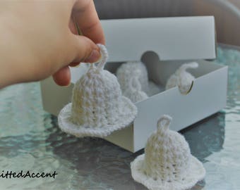 SALE!!!Crochet bell set of 6 bells/Christmas tree decor/bell/Christmas bell/Christmas gifts/white bells/handmade bells/Crochet jungle bell
