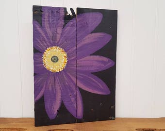 Wooden Wall Art Flower Decor Daisy Rustic Hand Wooden Wall Art Flower Decor Daisy Rustic Hand
