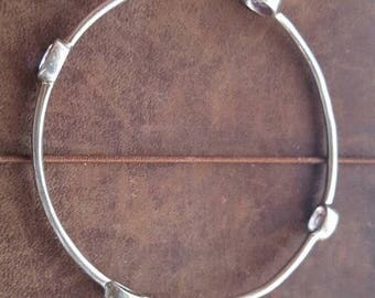 ON SALE Vintage Sterling Silver Bracelet with Amethysts
