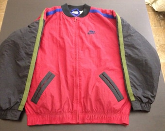 Vintage 90s Nike quilted spell out big logo bomber jacket size XL