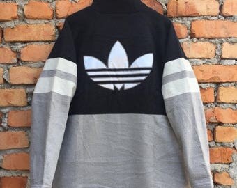 ON SALE 25% Vintage ADIDAS Trefoil big logo and spellout jumper