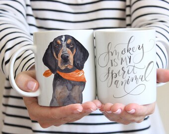Tennessee Volunteers Football Mug | Smokey is my Spirit Animal | UT Football Mascot Gameday Mug | Tennessee Vols Mug | Smokey the Dog