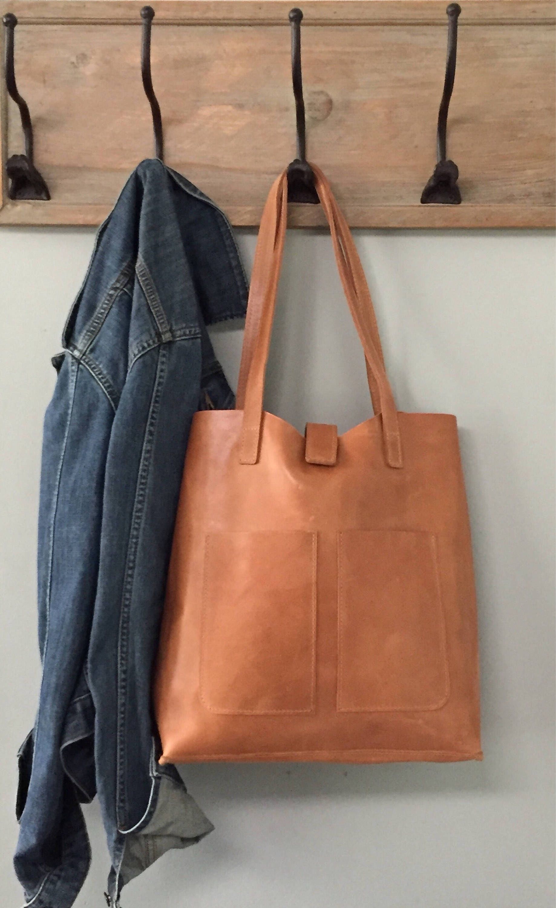 Distressed Leather Tote available in two colors