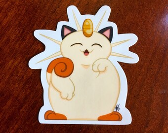 Lucky Meowth Pokemon Sticker