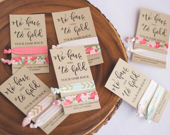 Cards ONLY - To Have & To Hold Your Hair Back | Wedding Favor | Bridesmaid Gift