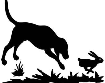 Rabbit hunting decal | Etsy