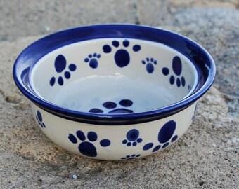 Ceramic dog bowl | Etsy