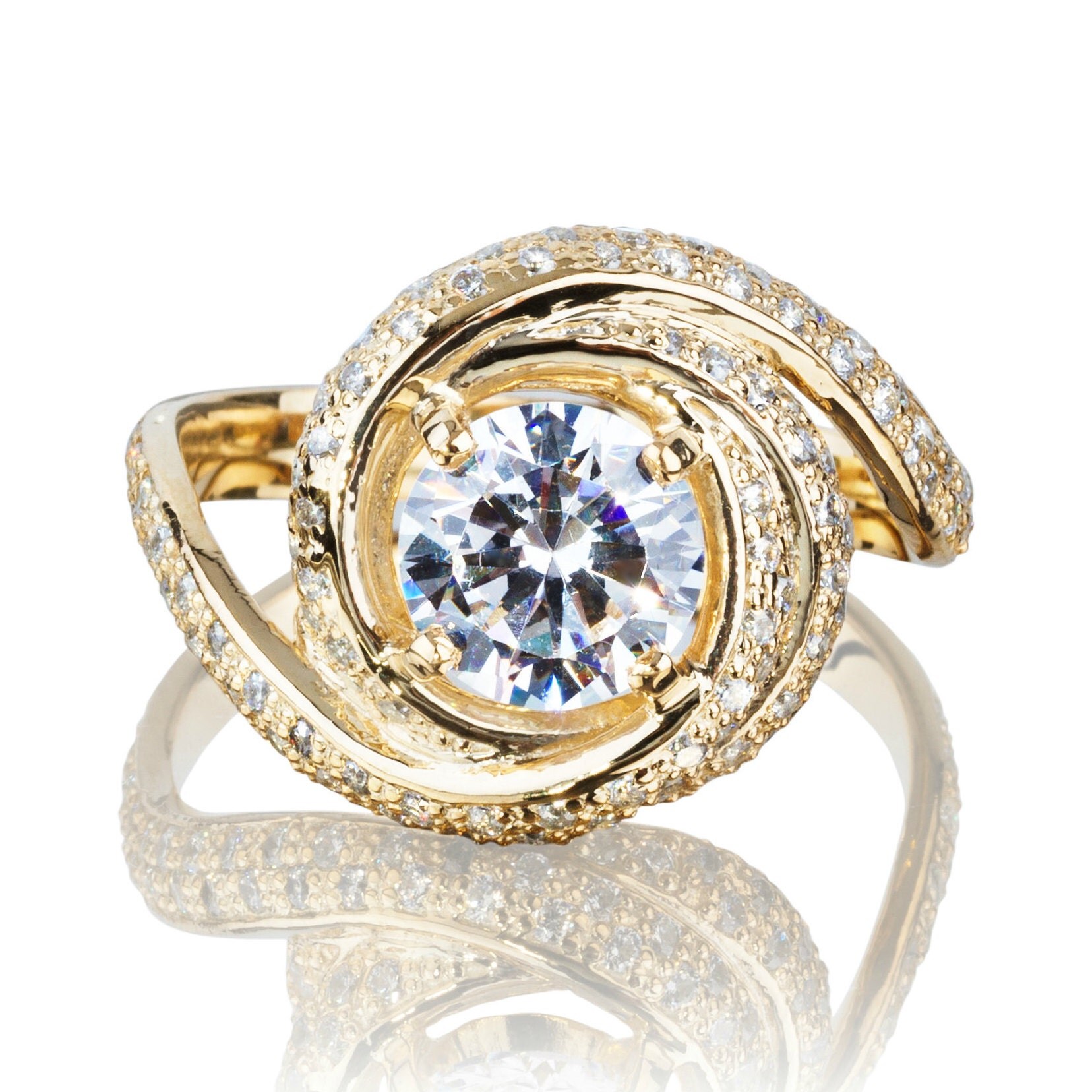 14k Gold Travelers wedding bands. Unique wedding bands. Gold