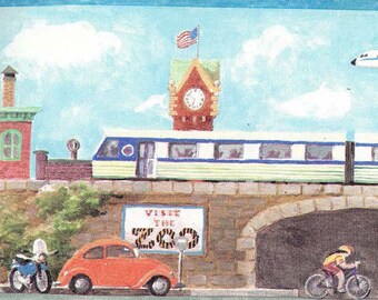 Busy City Road Wallpaper Border 6055 JV