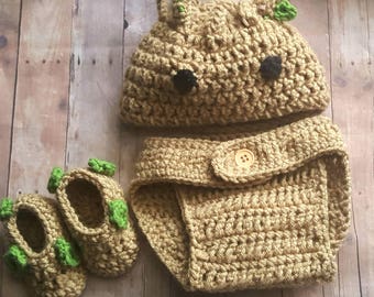 Baby Groot Costume, Newborn Baby Groot Outfit, I Am Groot, Guardians Of The Galaxy, Baby Halloween Costume, Baby Shower, Cake Smash, Sitter