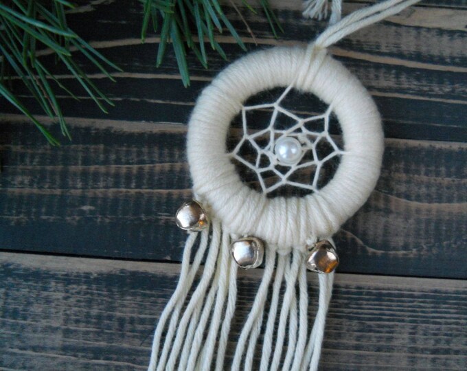 Dreamcatcher mini Living room tapestry Christmas gift Living room decor Christmas bunting Dreamcatcher Set of 3 Bohemian Holiday Ornaments