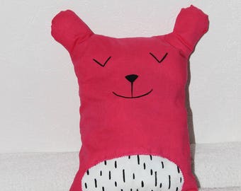 pink teddy bear cushion