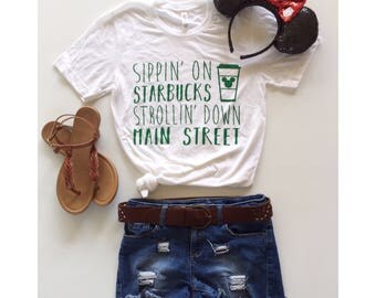 PREORDER Sept 30th Ship Date//Starbucks and Disney//Disney Shirt//Starbucks Shirt//