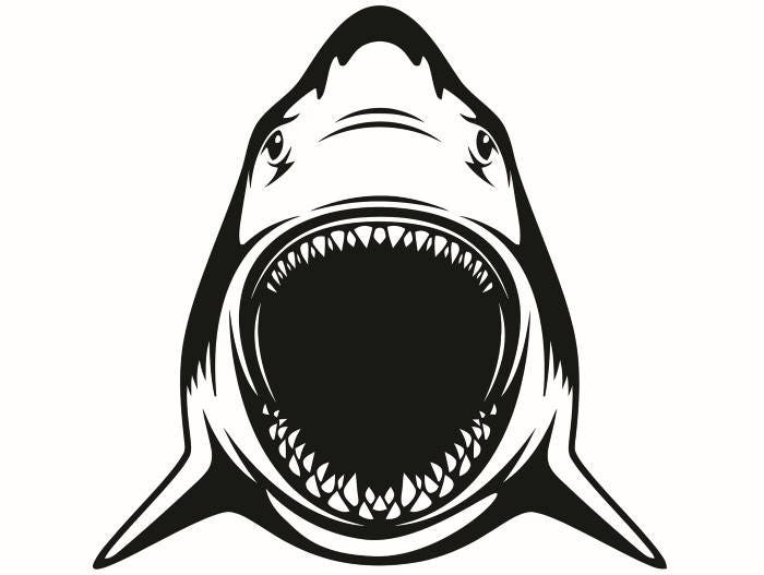 Download Great White Shark 10 Jaws Ocean Killer Fish Mascot Logo .SVG