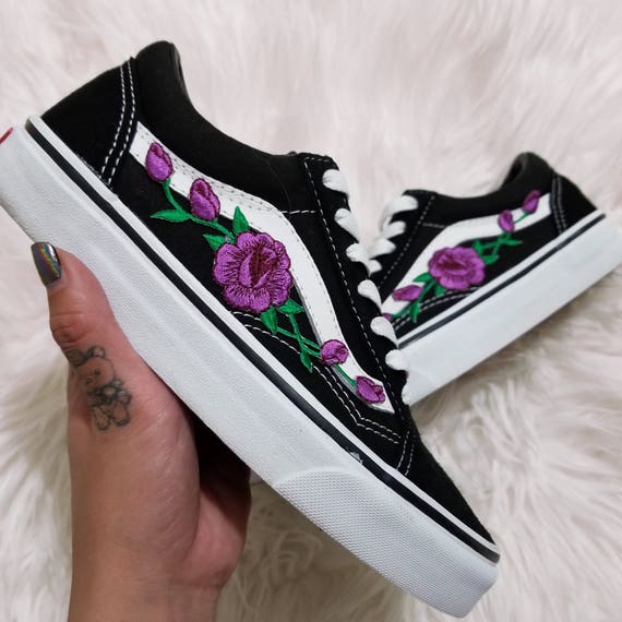 vans with purple flowers