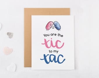 You Are The Tic To My Tac Anniversary Card - Funny Anniversary Card For Boyfriend - Anniversary Card For Husband - Funny Anniversary Card