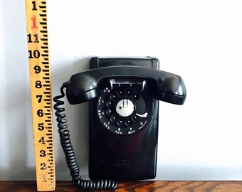 Vintage Western Electric Black Wall Phone