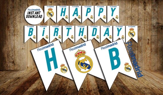 Luxury 22 Real Madrid Happy Birthday Card