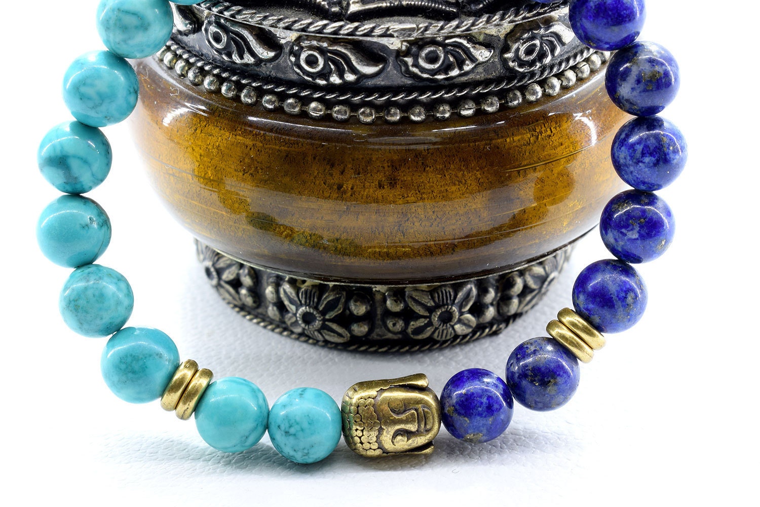 Lapis Lazuli Buddha Bracelet