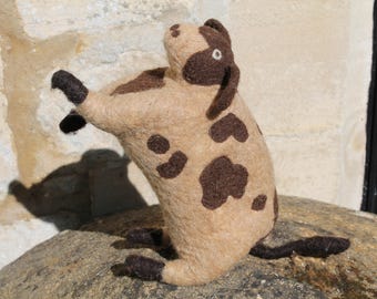 One of a Kind Needle Felted Cow