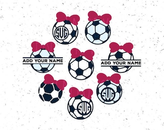 Soccer svg Soccer monogram svg Soccer girl svg Sport svg SPORT svg Soccer balls svg Soccer girl monogram svg Cricut Silhouette Soccer svg