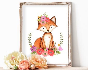 Fox printable | Etsy