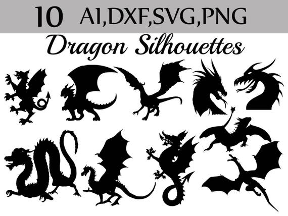 SVG Dragon silhouette clip art: SILHOUETTE CLIPART