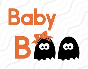 Baby Boo SVG, Cute Ghost svg, boo svg, Halloween SVG Cut table Design,svg,dxf,png Use With Silhouette Studio & Cricut_Instant Download