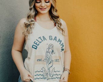 Delta Gamma Mermaid Triblend Tank