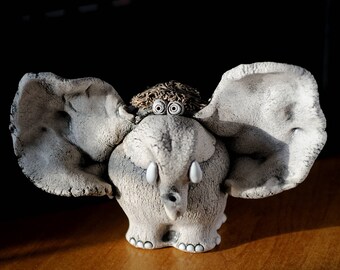 Clay elephant | Etsy