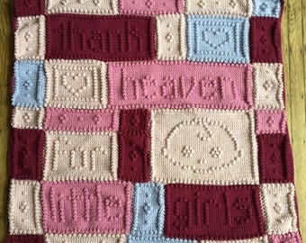 Thank Heaven for Little Girls Crochet Baby Blanket