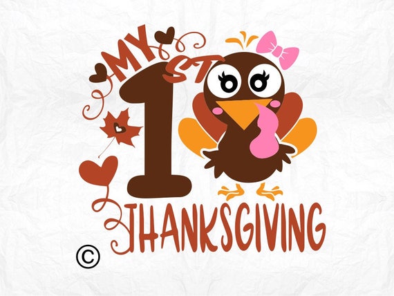 my first thanksgiving turkey SVG Clipart Cut Files Silhouette