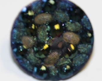 Black Glass with Iridescent Luster
