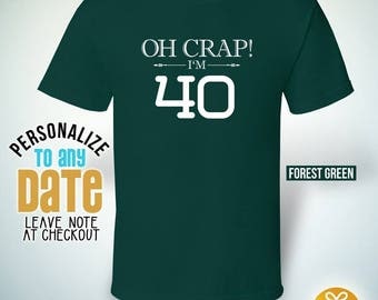 Oh Crap I'm 40 since 1977, 40th birthday gifts for Men, 40th birthday gift, 40th birthday tshirt, gift for 40th Birthday