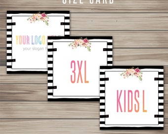 Sizing Card, Instant Download, 5x5, Digital, Collection Size, Clothing Size, Marketing, For Fashion Retailer, home office approved K15H08