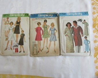 Vintage Sewing Pattern Bundle of Three! Miss Size 12, 12.5 and 12-14