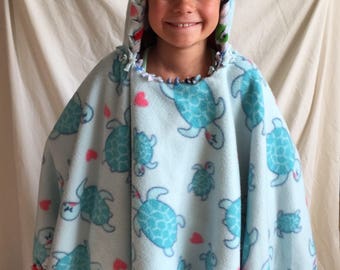 Kid size blanket poncho